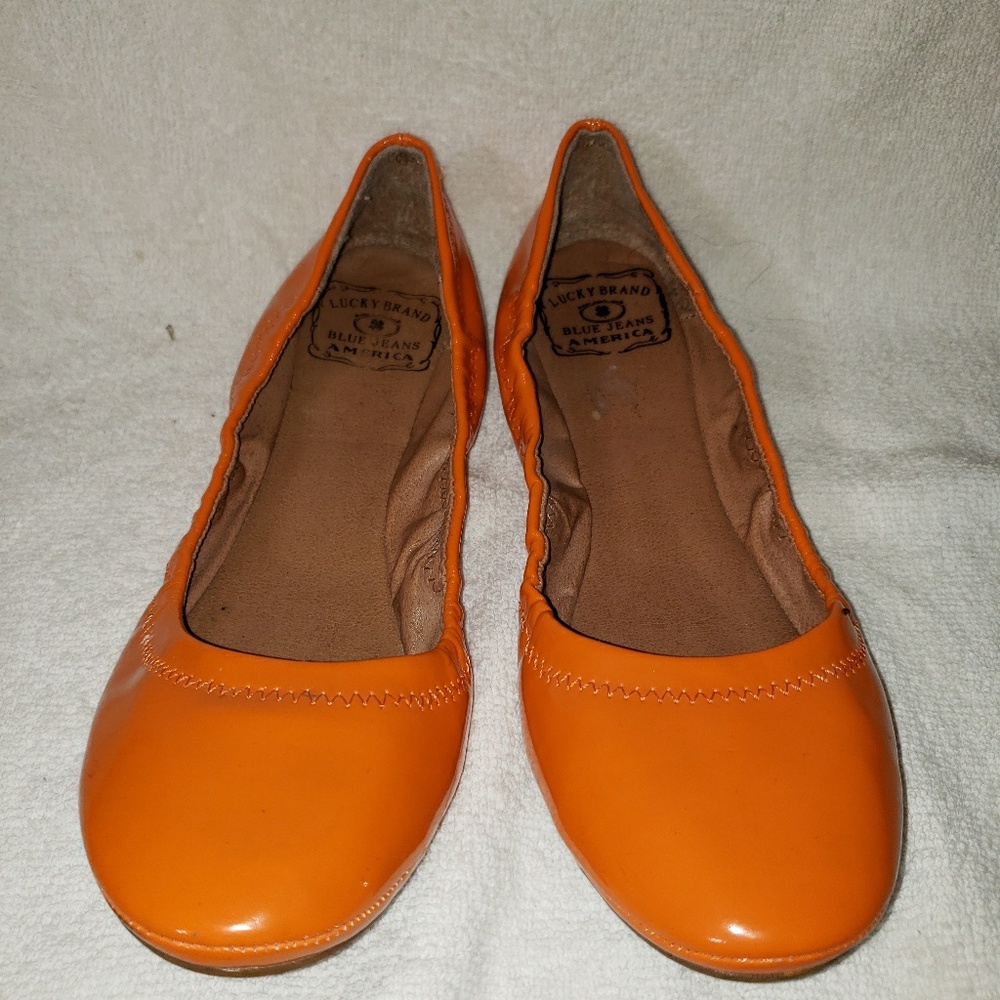 Lucky brand patent leather flats 7.5